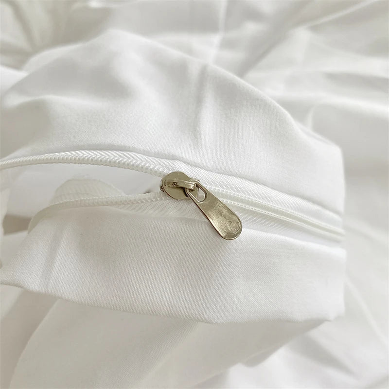 Parure de Lit Blanche romantique