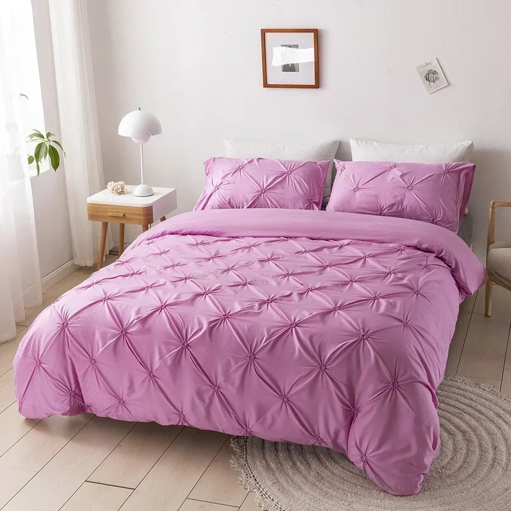 Parure de Lit Violette plissée