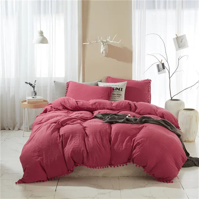 Parure de Lit 2 personnes rouge