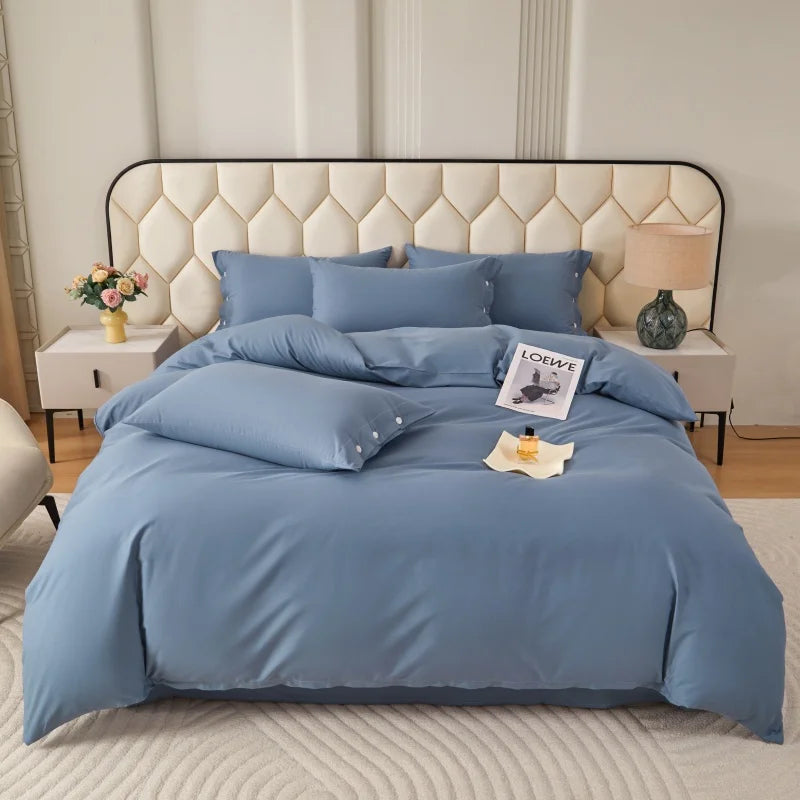 Parure de Lit 180x200 Coton bleu