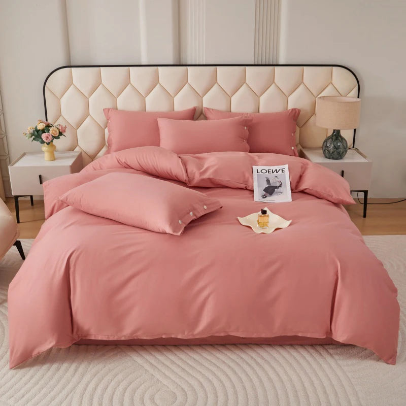 Parure de Lit 180x200 Coton rose