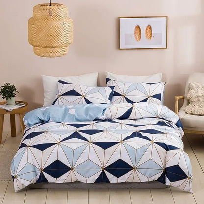 Parure de Lit 220×240 à motif Géométrique