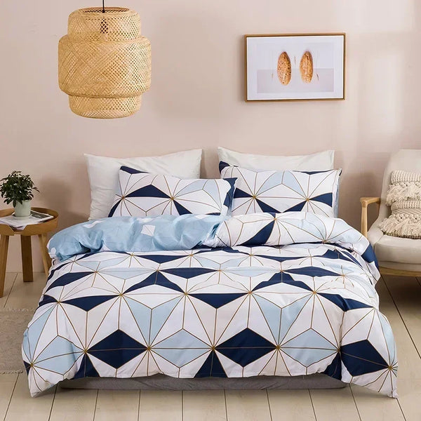 Parure de Lit 220×240 à motif Géométrique