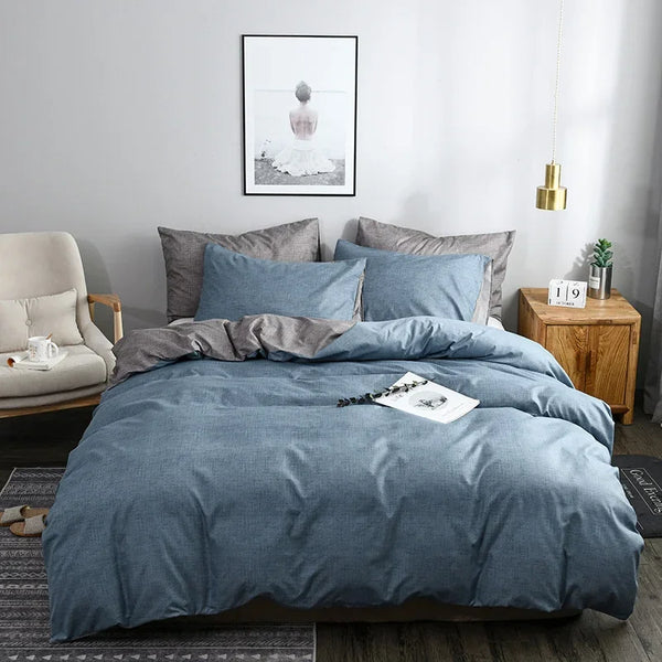 Parure de Lit Bleu 2 personnes