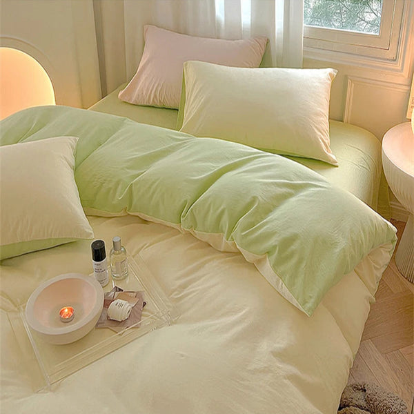 Parure de Lit en Flanelle de Coton beige — autre vue