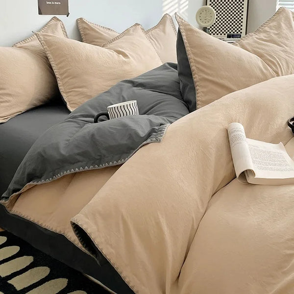 Parure de Lit Beige et Gris — autre vue