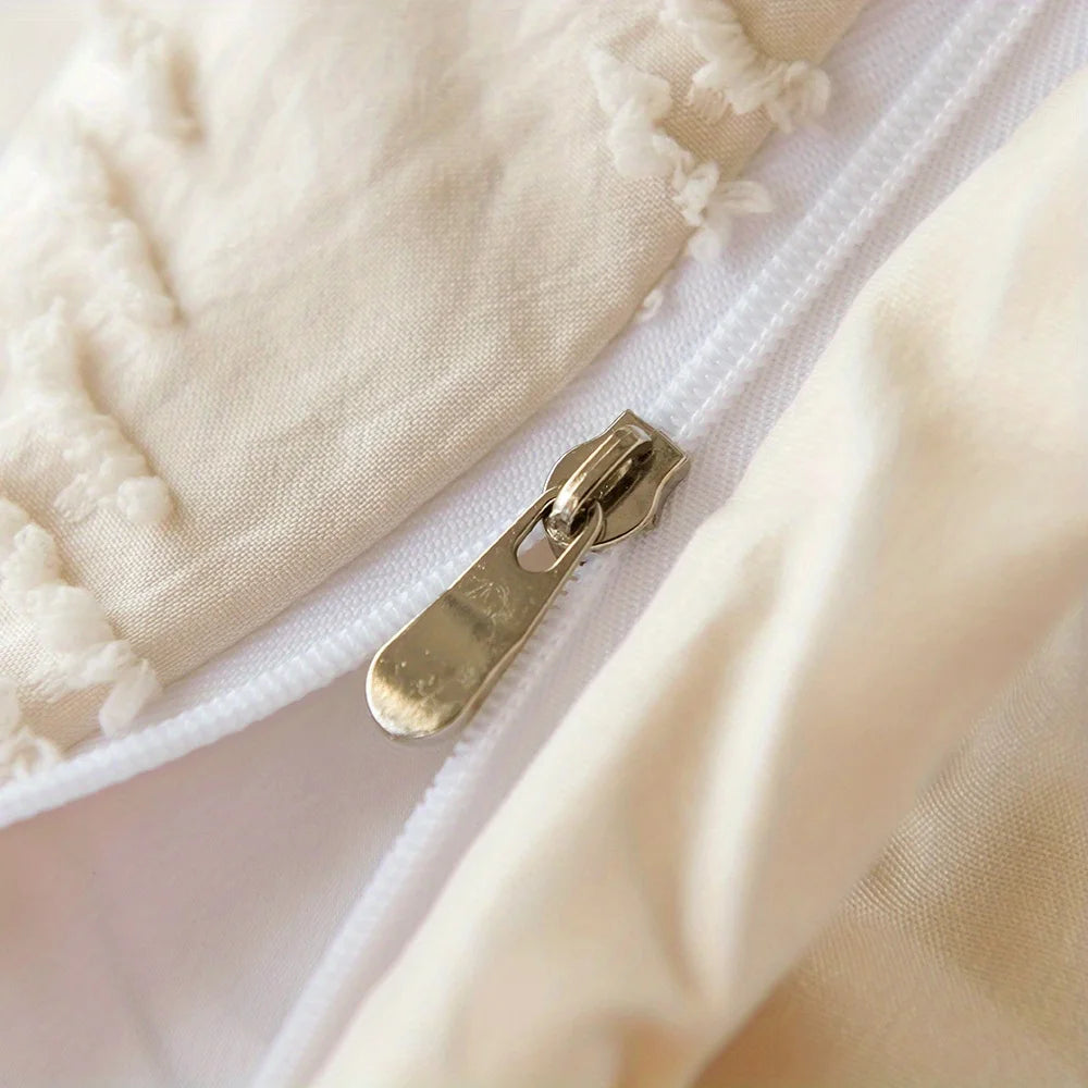 Parure de Lit Brodée beige