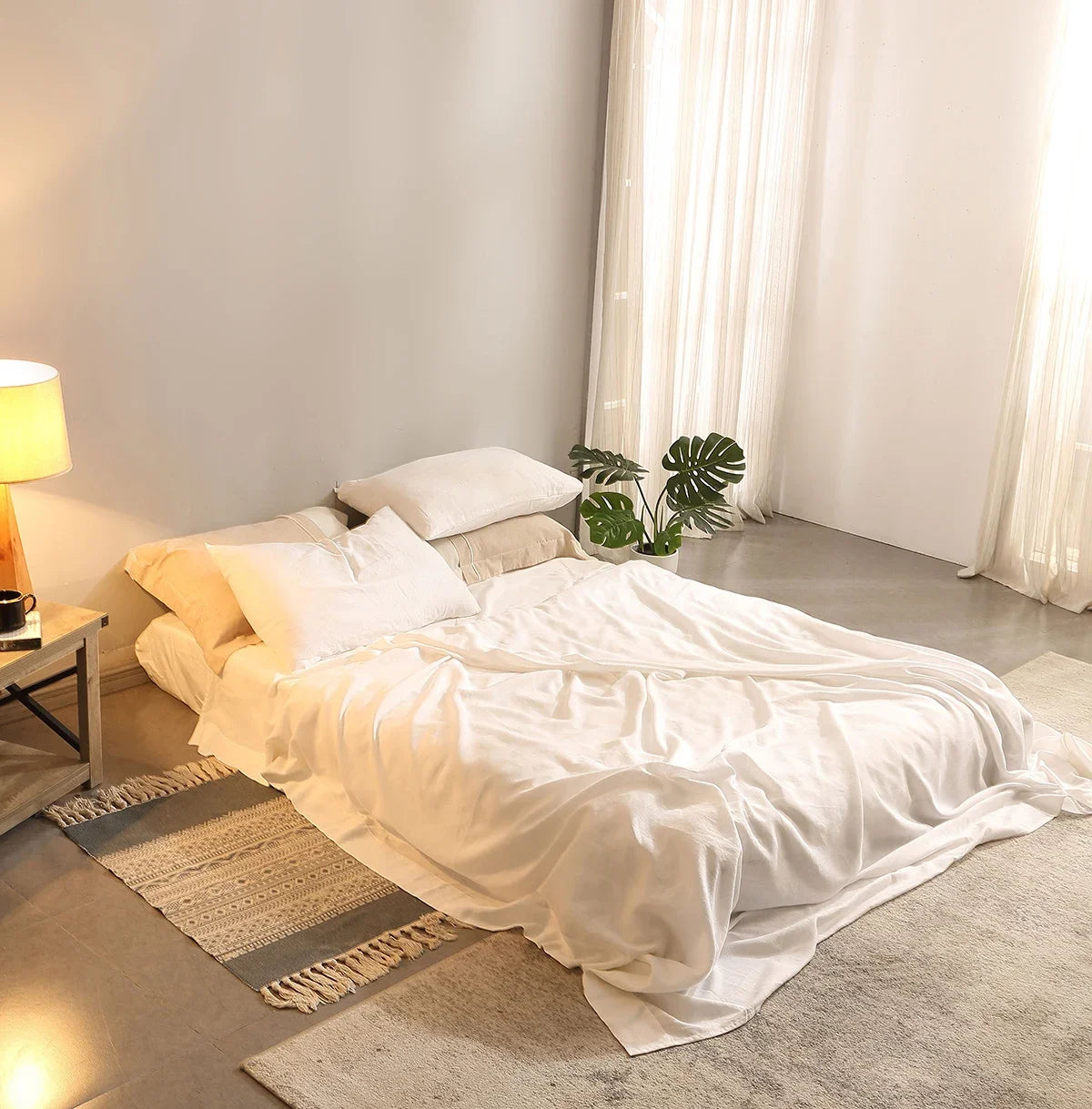 Parure de Lit Lin Blanc