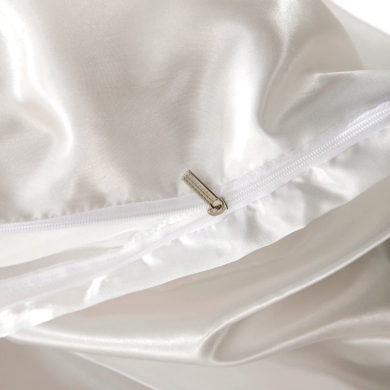 Parure de Lit en Satin blanche