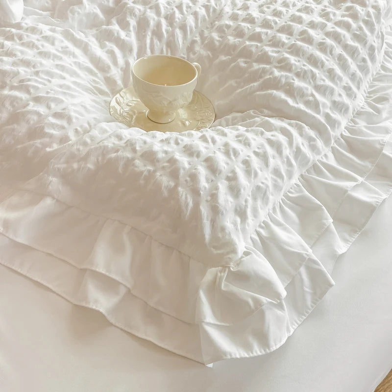 Parure de Lit 240x260 Dentelle blanc