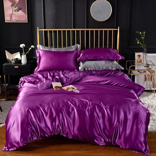 Parure de Lit en Satin violet