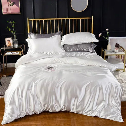 Parure de Lit en Satin blanche