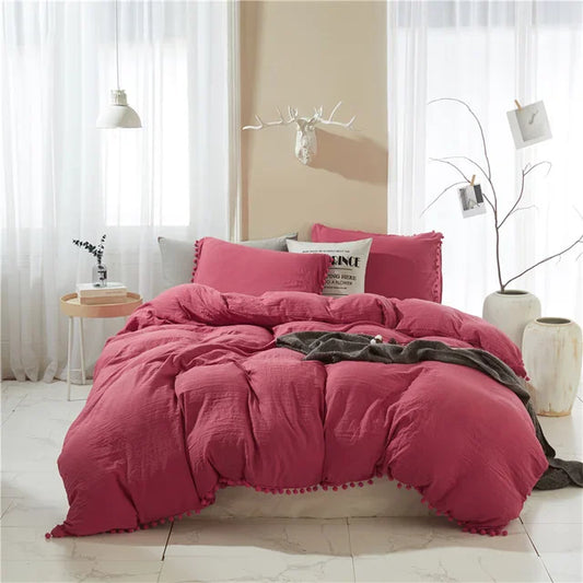Parure de Lit 2 personnes rouge