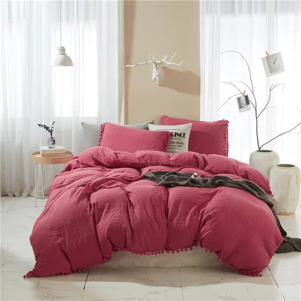 Parure de Lit 2 personnes rouge