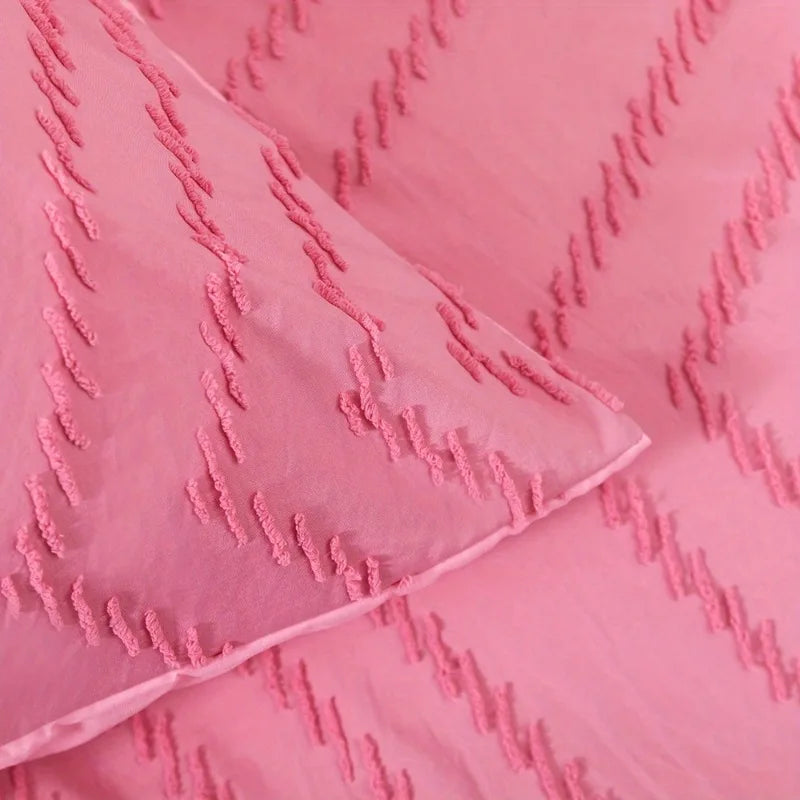 Parure de Lit Brodée Rose