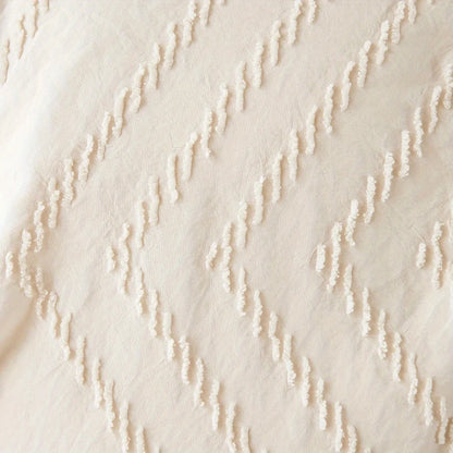 Parure de Lit Brodée beige