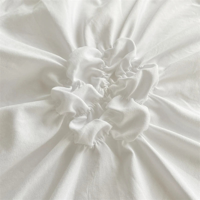 Parure de Lit Blanche romantique
