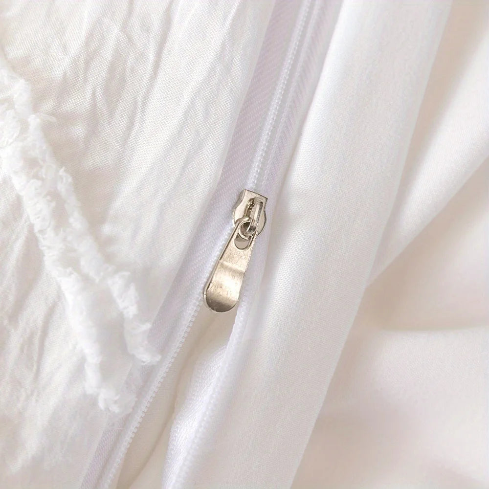 Parure de Lit Blanche design Géométrique