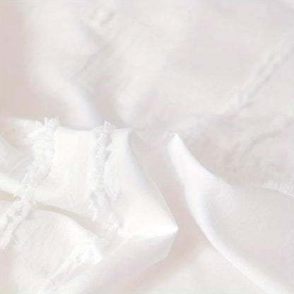 Parure de Lit Blanche design Géométrique