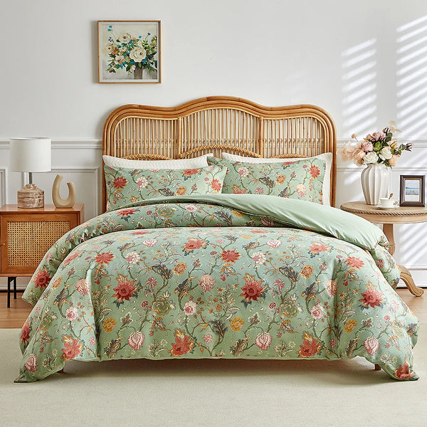 Parure de Lit Fleurie Vintage