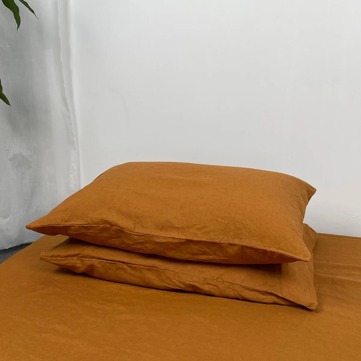 Parure de Lit Lin Terracotta