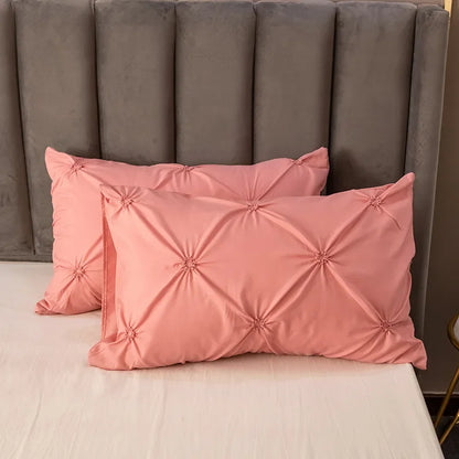 Parure de Lit Rose plissée