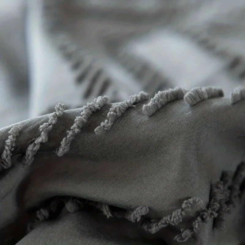 Parure de Lit Brodée Noir