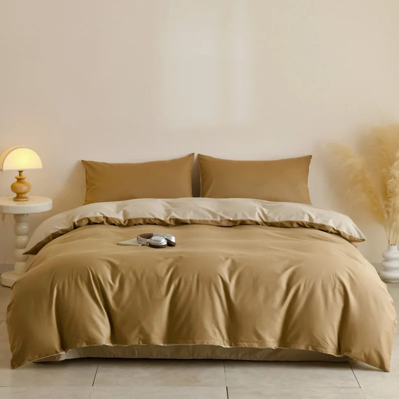 Parure de Lit Coton Égyptien – housse de couette et taies assorties