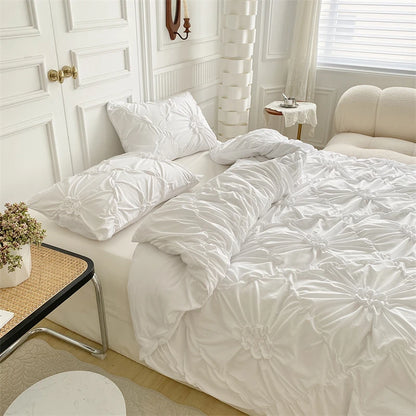 Parure de Lit Blanche romantique