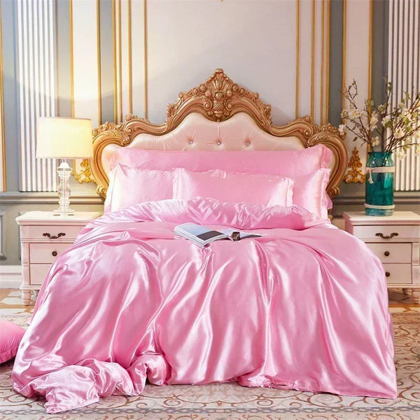 Parure de Lit en Satin rose
