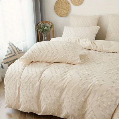 Parure de Lit Brodée beige