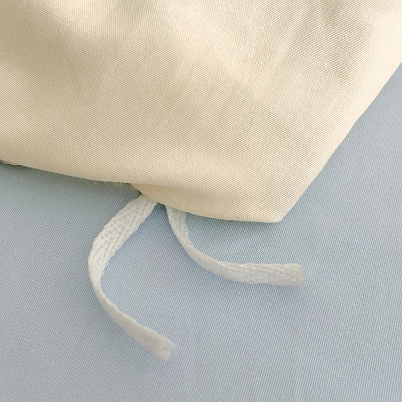 Parure de Lit Beige et Bleu
