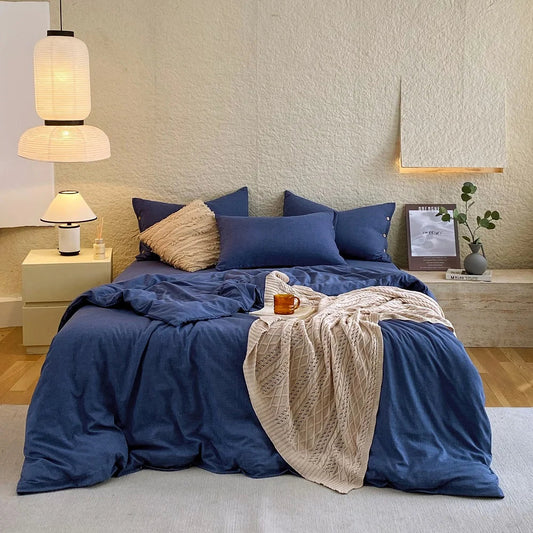 parure de lit 200x200 bleu
