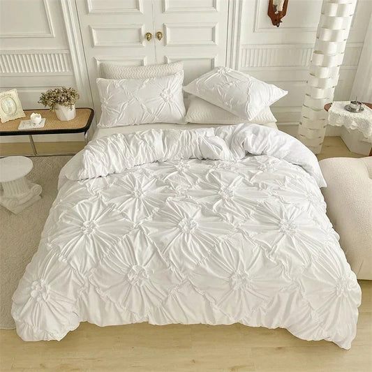 Parure de Lit Blanche romantique