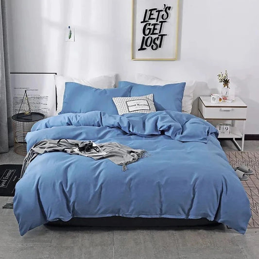 parure de lit bleu 220x240
