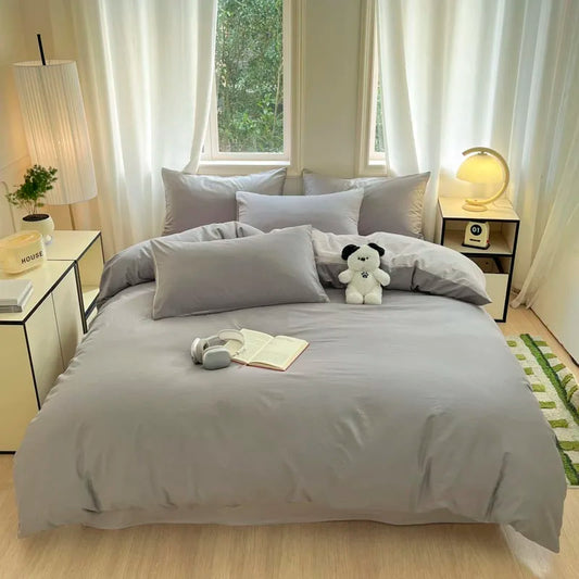 Parure de Lit Coton Gris
