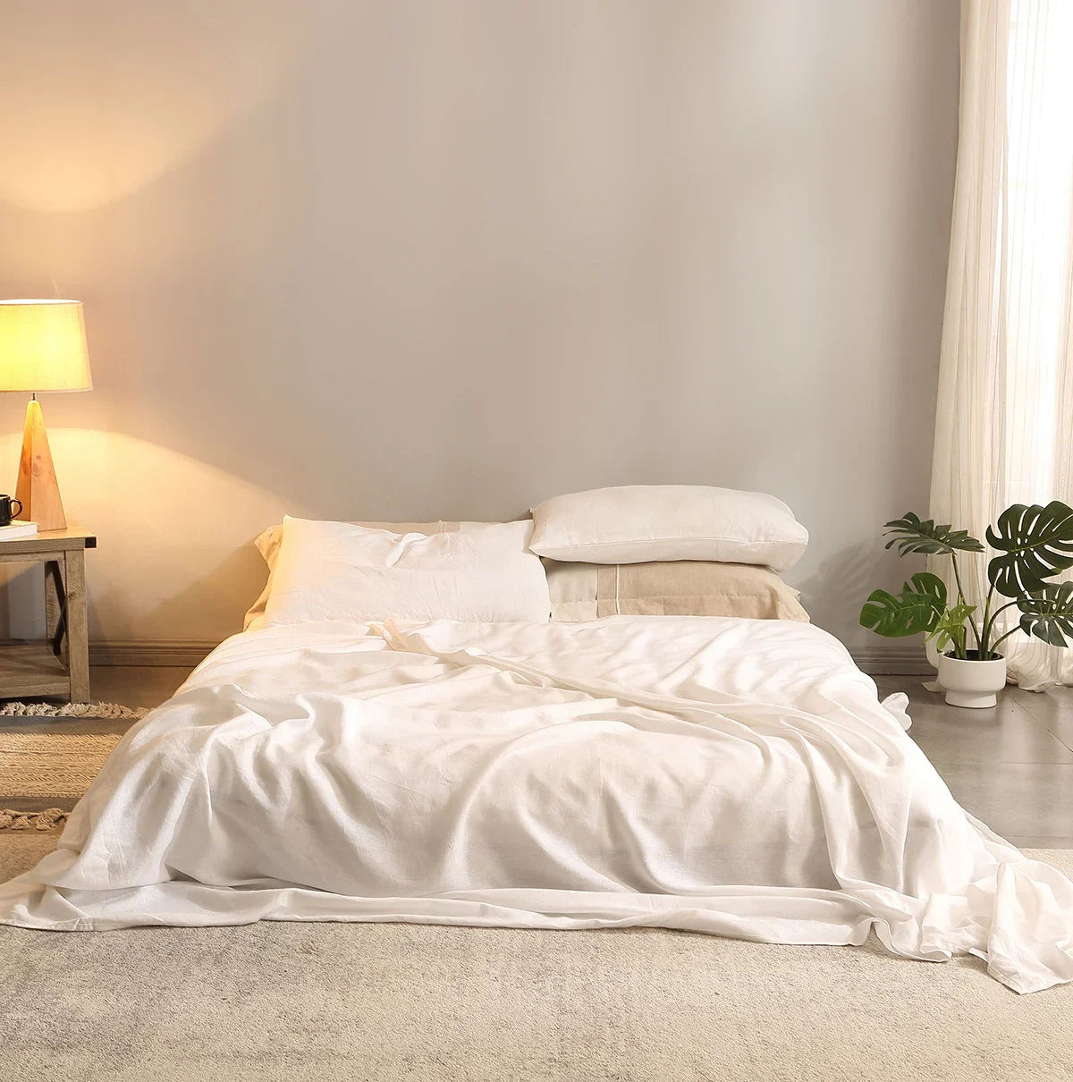 Parure de Lit Lin Blanc
